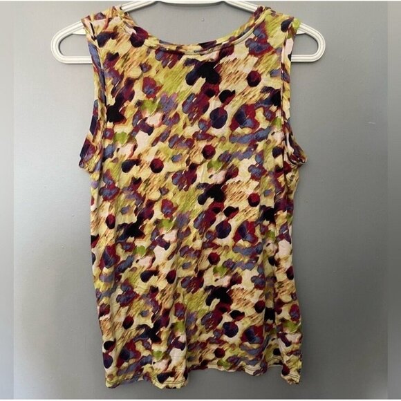 Vera Wang Multicolored Sleeveless Top Women's Size Large Designer Blouse - Picture 4 of 5